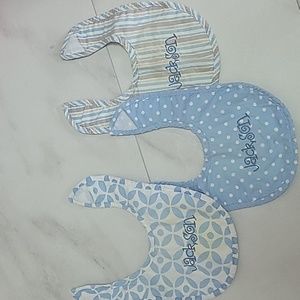 Custom Jackson Monogramed Bibs Bundle of 3